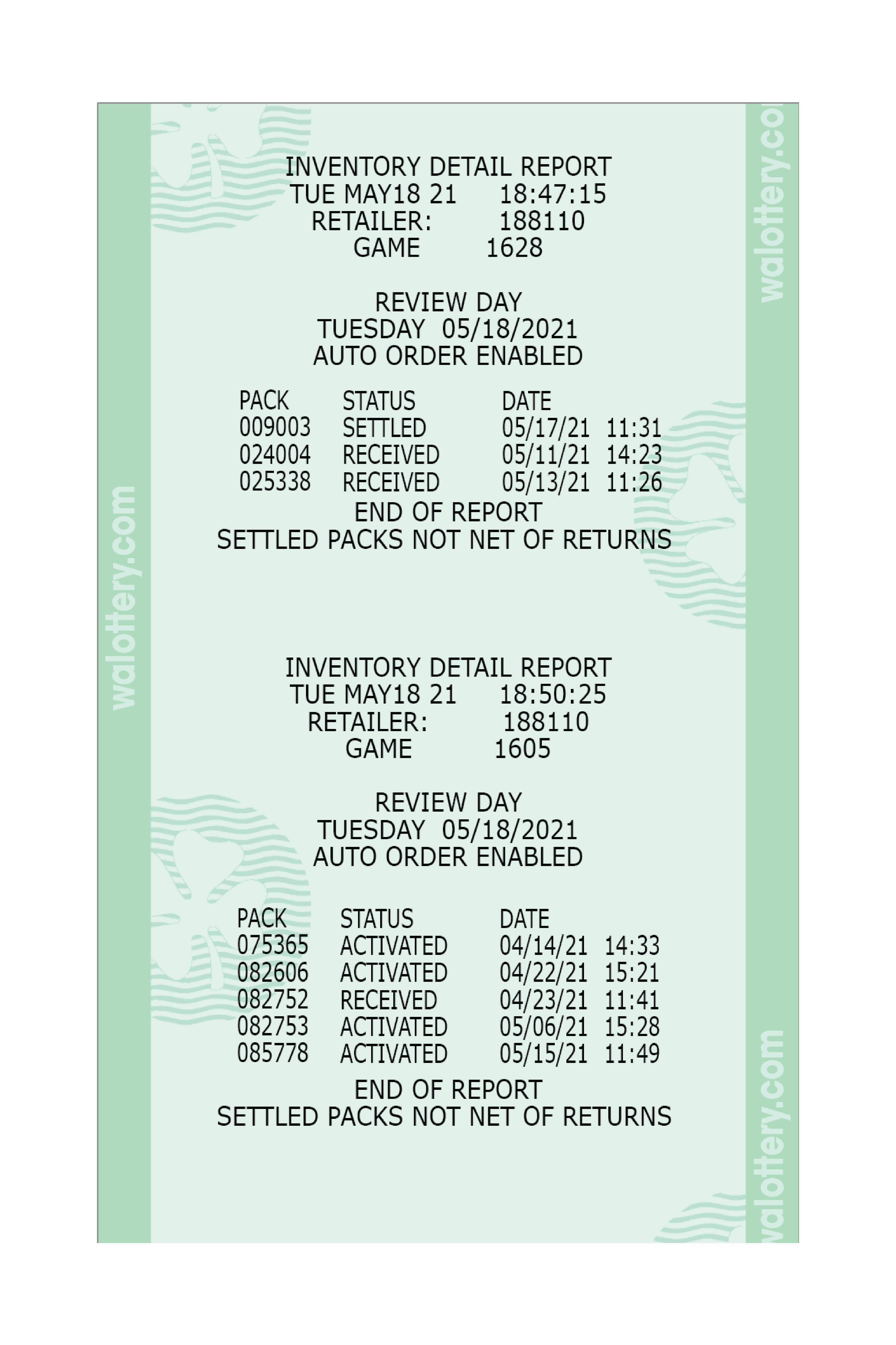 Inventory Detail Content