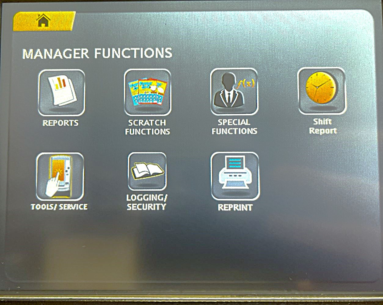 Manager Functions Screen