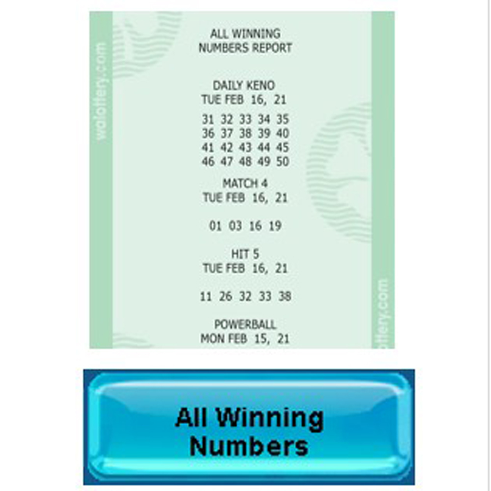 all winning numbers