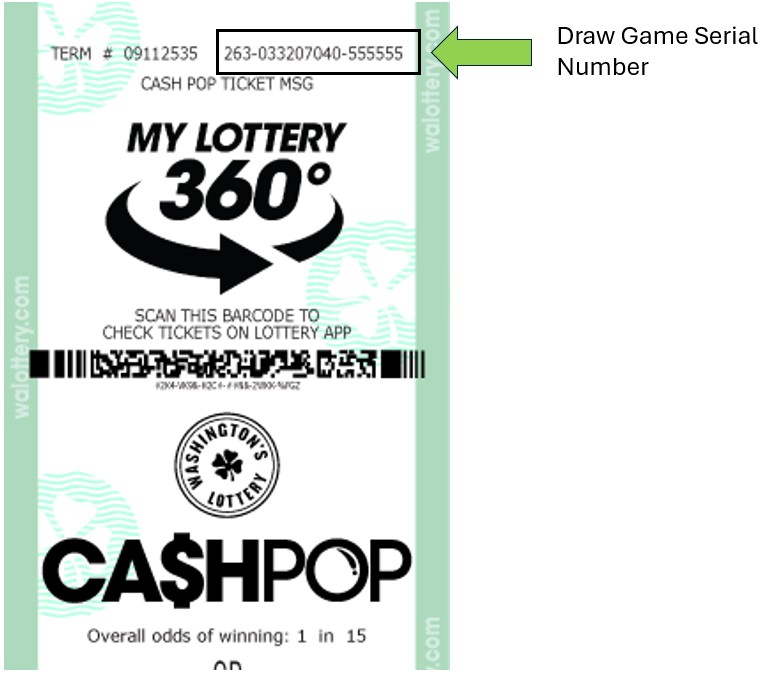 draw game serial number
