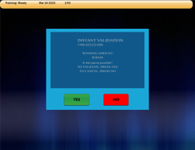 instant validation screen