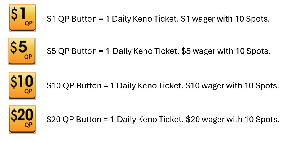 keno qp buttons