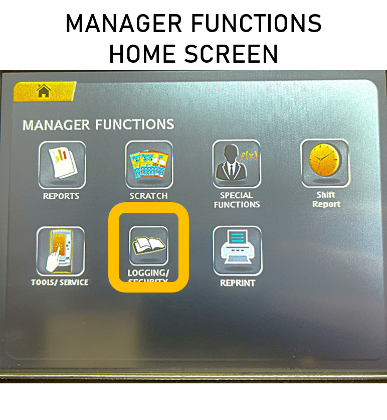 manager functions home screen