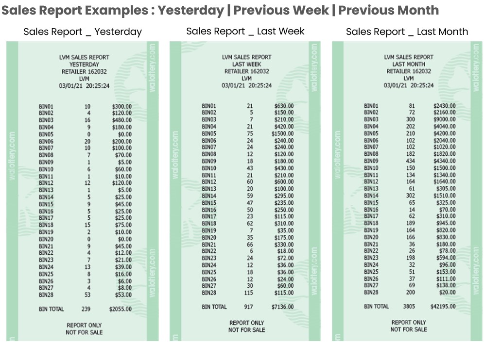 sales report examples