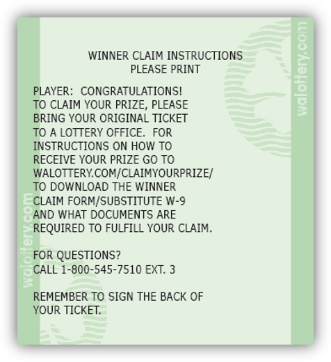 winner claim instructions overview